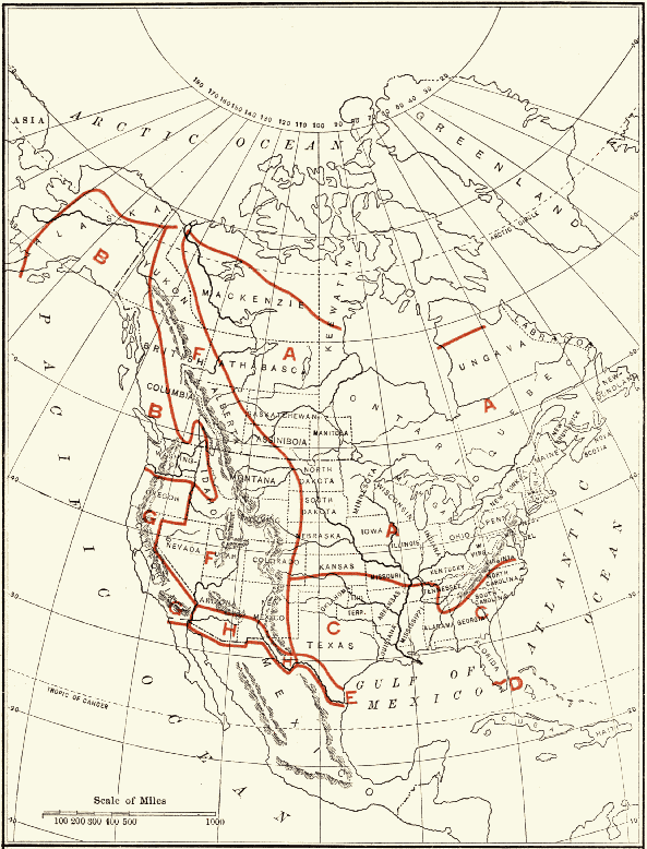 map Manual of the Trees of North America (Exclusive of Mexico) by Charles Sprague Sargent